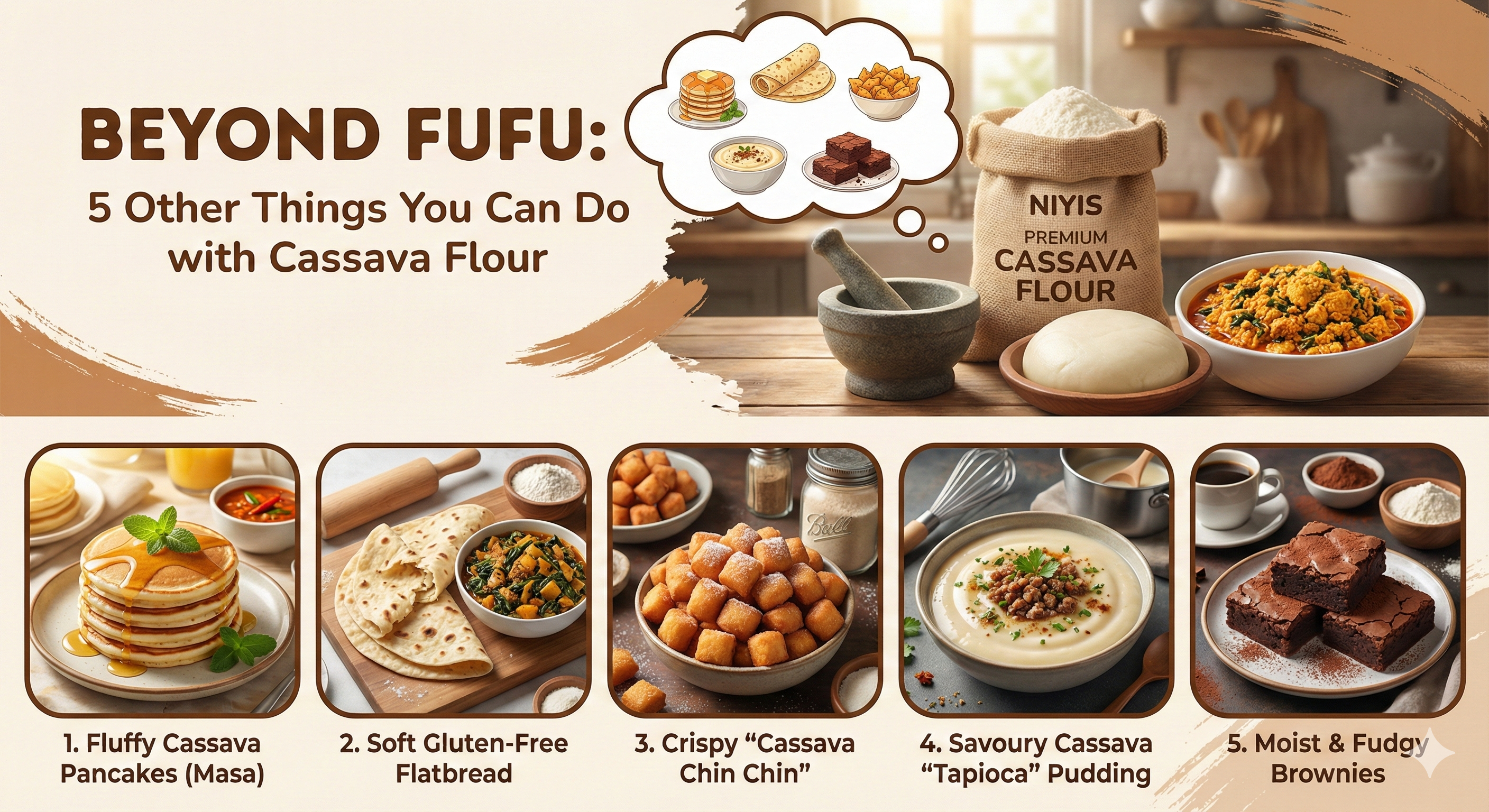 Beyond Fufu: 5 Other Things You Can Do with Cassava Flour