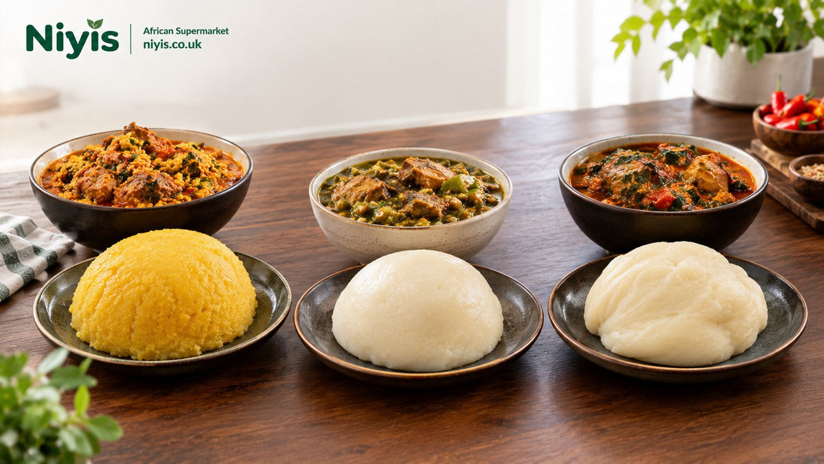 Eba vs Fufu vs Pounded Yam: Differences, Ingredients and Best Soups to Serve in the UK (2026)