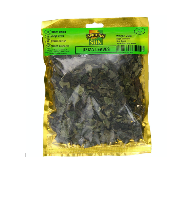 African Sun dried uziza leaves 25g — fragrant Nigerian cooking herb
