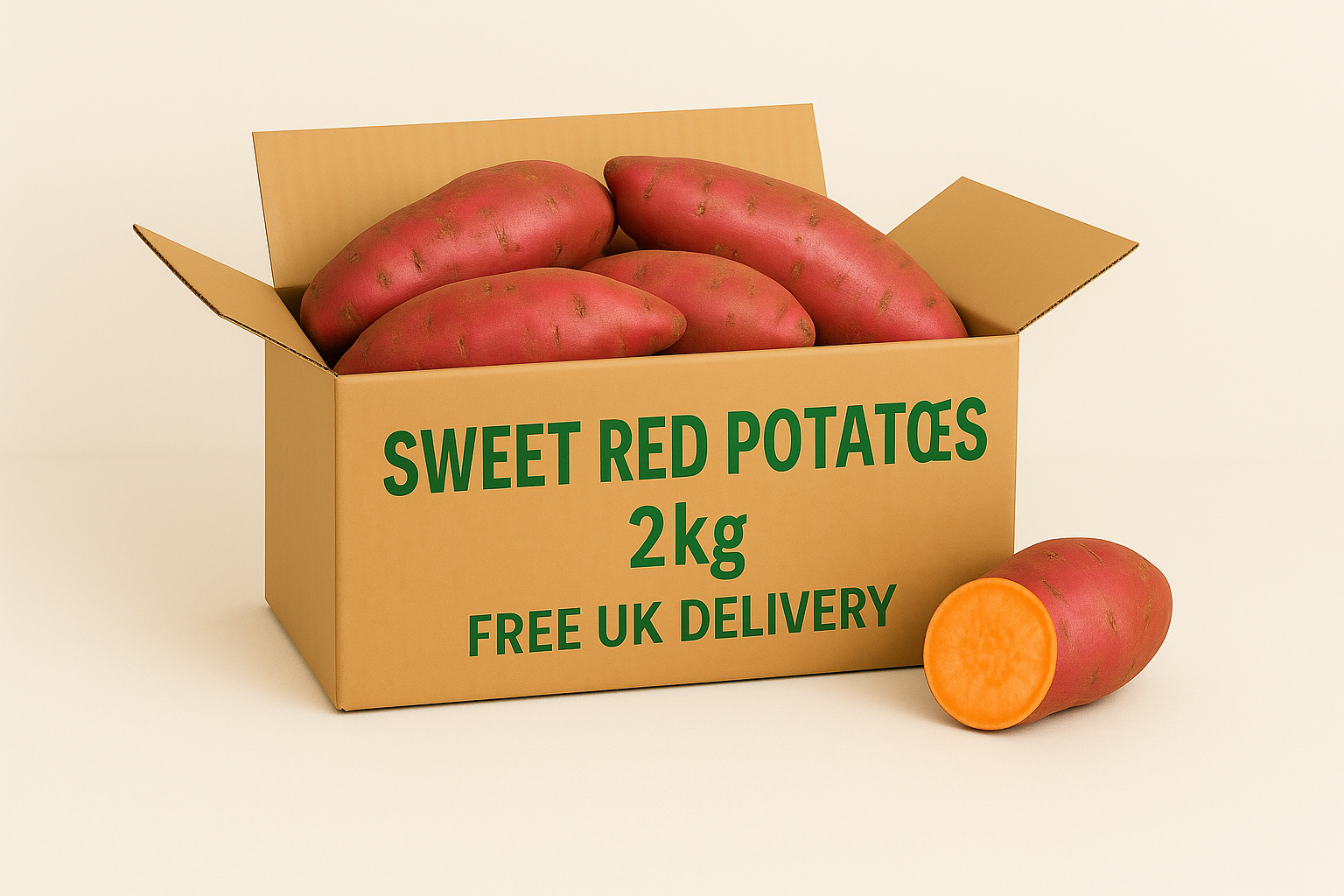 Fresh Sweet Red Potatoes (2kg) – Naturally Sweet, High in Fibre