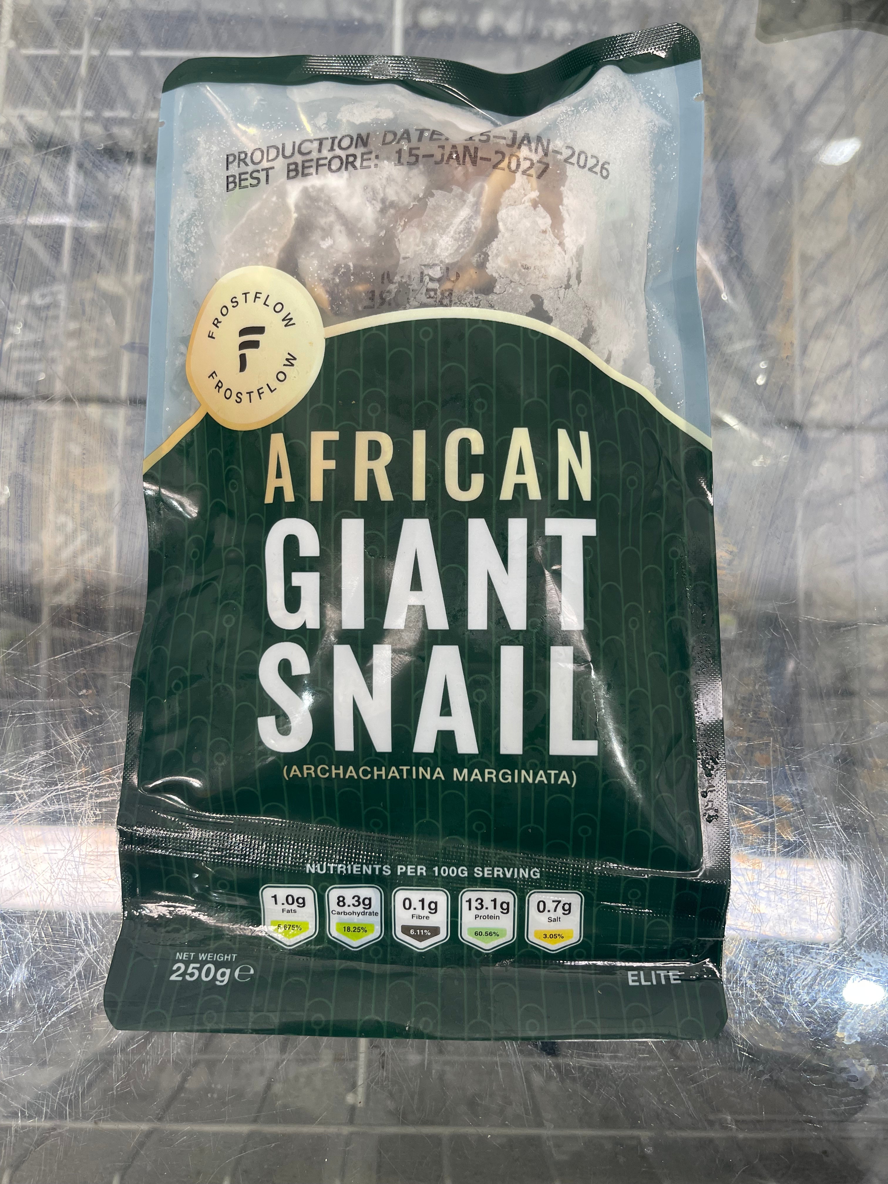 Frozen Whole Snail — Cleaned & Ready to Cook