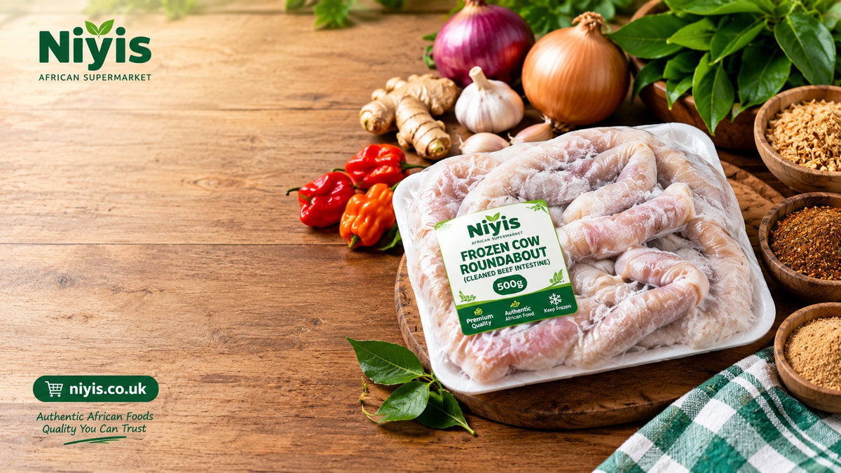 Where to Buy Cow Roundabout in the UK: Nigerian Beef Intestine, Recipes & Niyis Guide (2026)