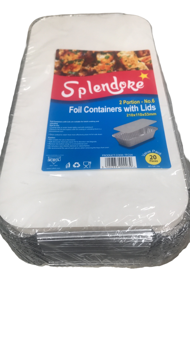 Splendore Foil Container with Lids (20pcs)