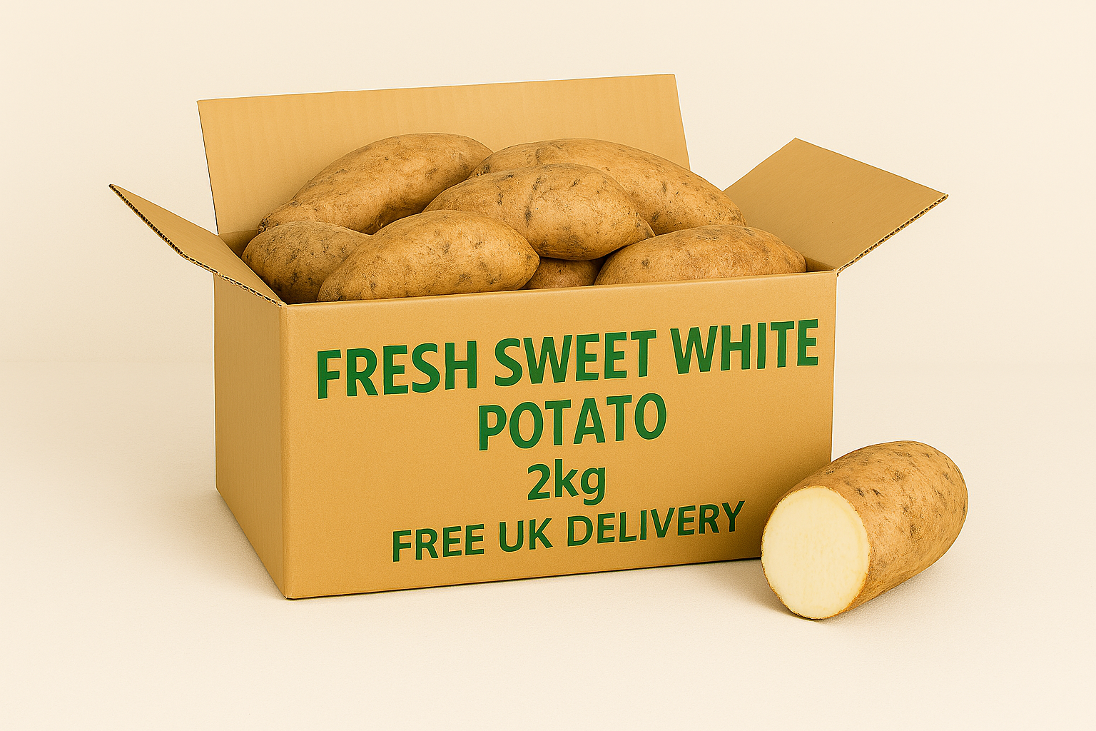 Fresh Sweet White Potatoes 2kg – Naturally Sweet
