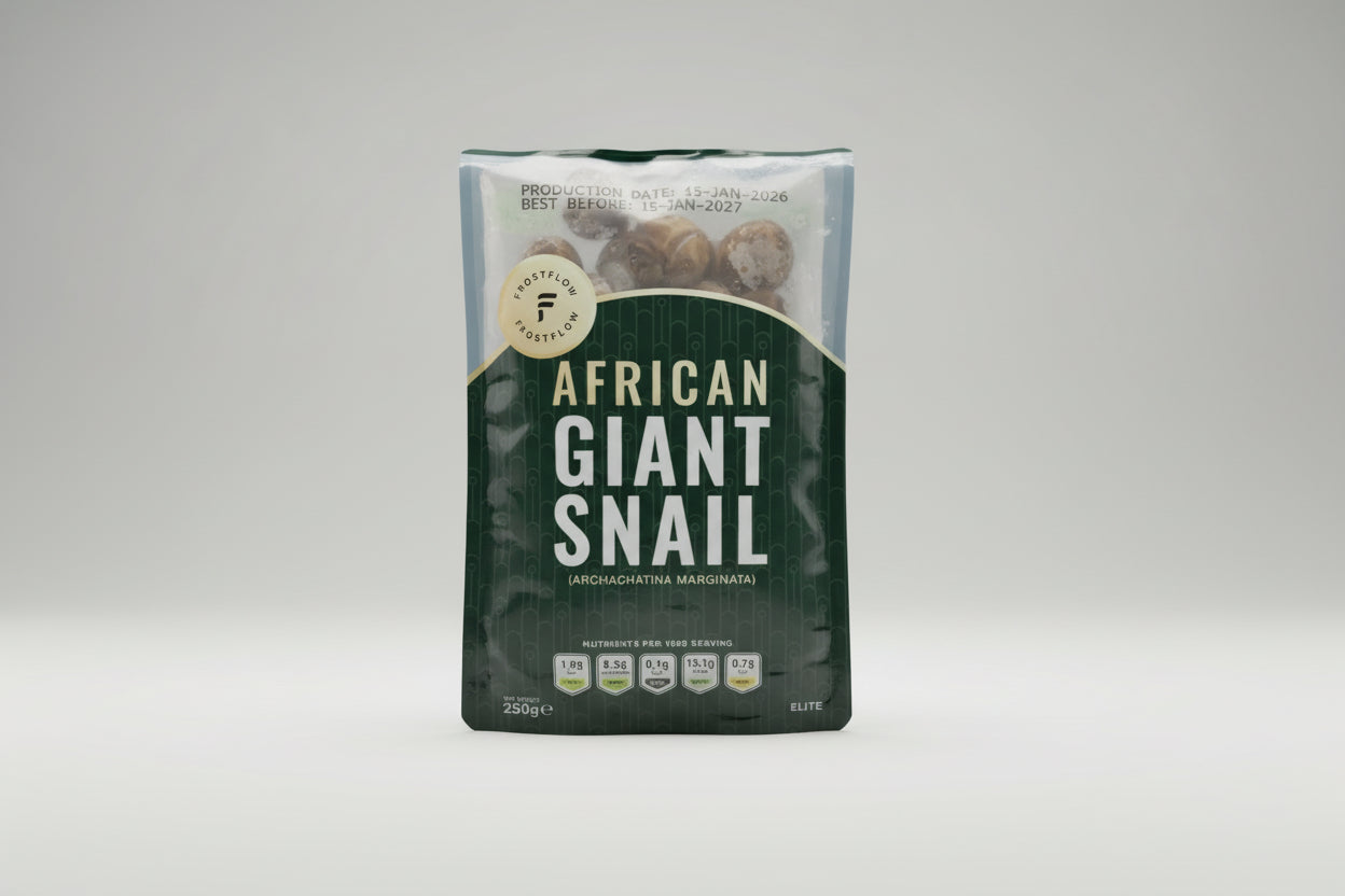 Frozen Whole Snail — Cleaned & Ready to Cook