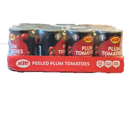 KTC Plum Tomatoes – 400g x 12 Tins | Whole Tomatoes in Juice | Perfect for African Cooking