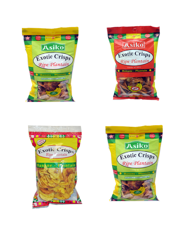 Asiko exotic plantain chips sold on Niyis