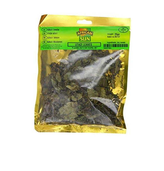 African Sun dried utazi leaves 25g — aromatic Nigerian cooking herb