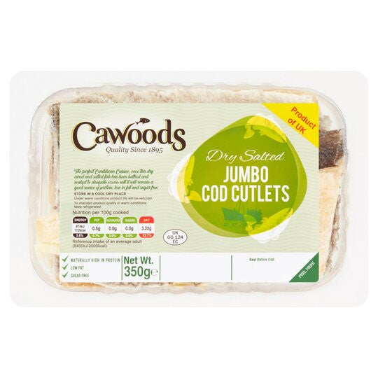 Cawoods Dry Salted Jumbo Cod Cutlets
