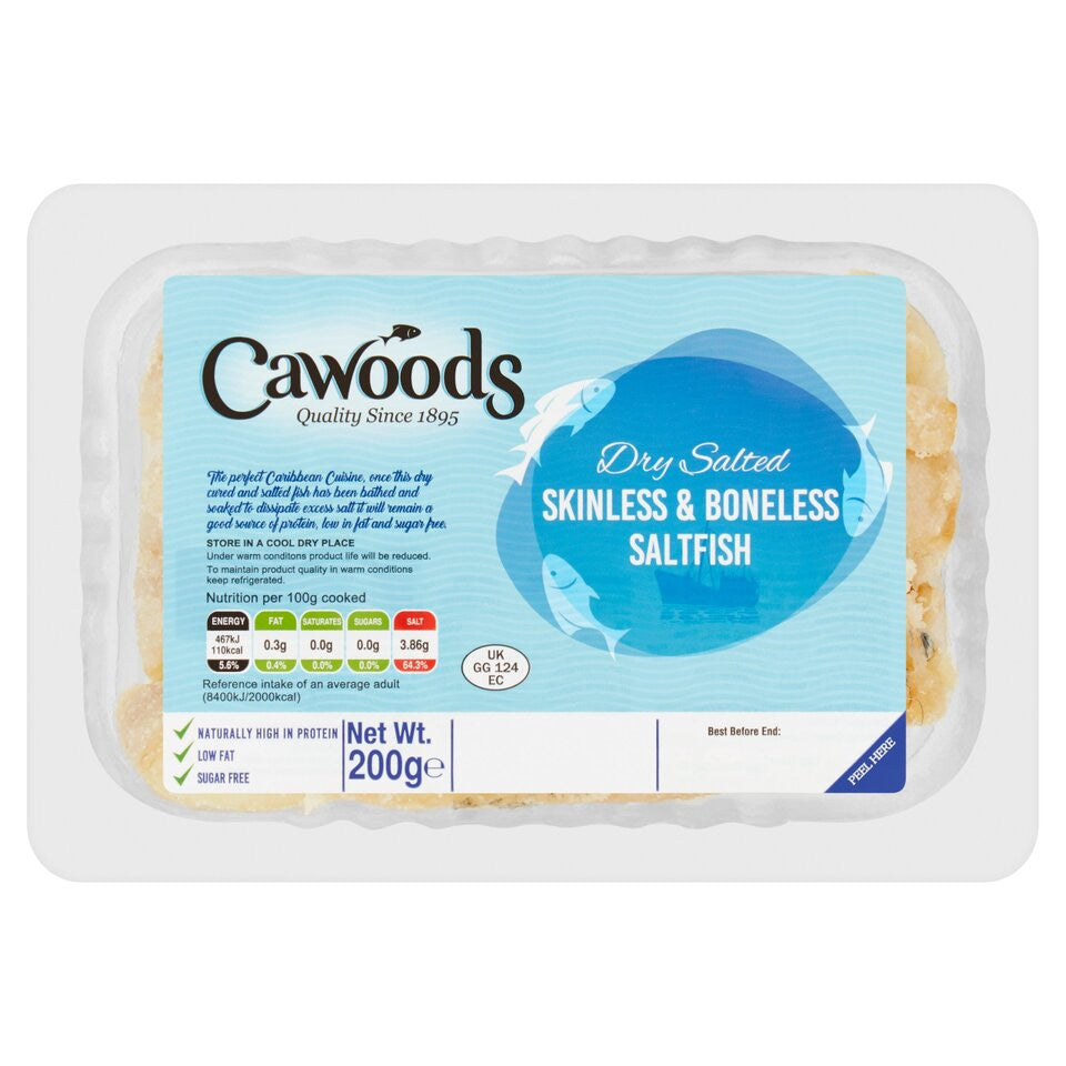 Cawoods Skinless and Boneless Saltfish 100g