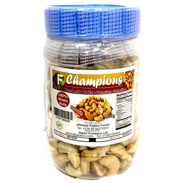 Champions Roasted Cashew Nuts 200g