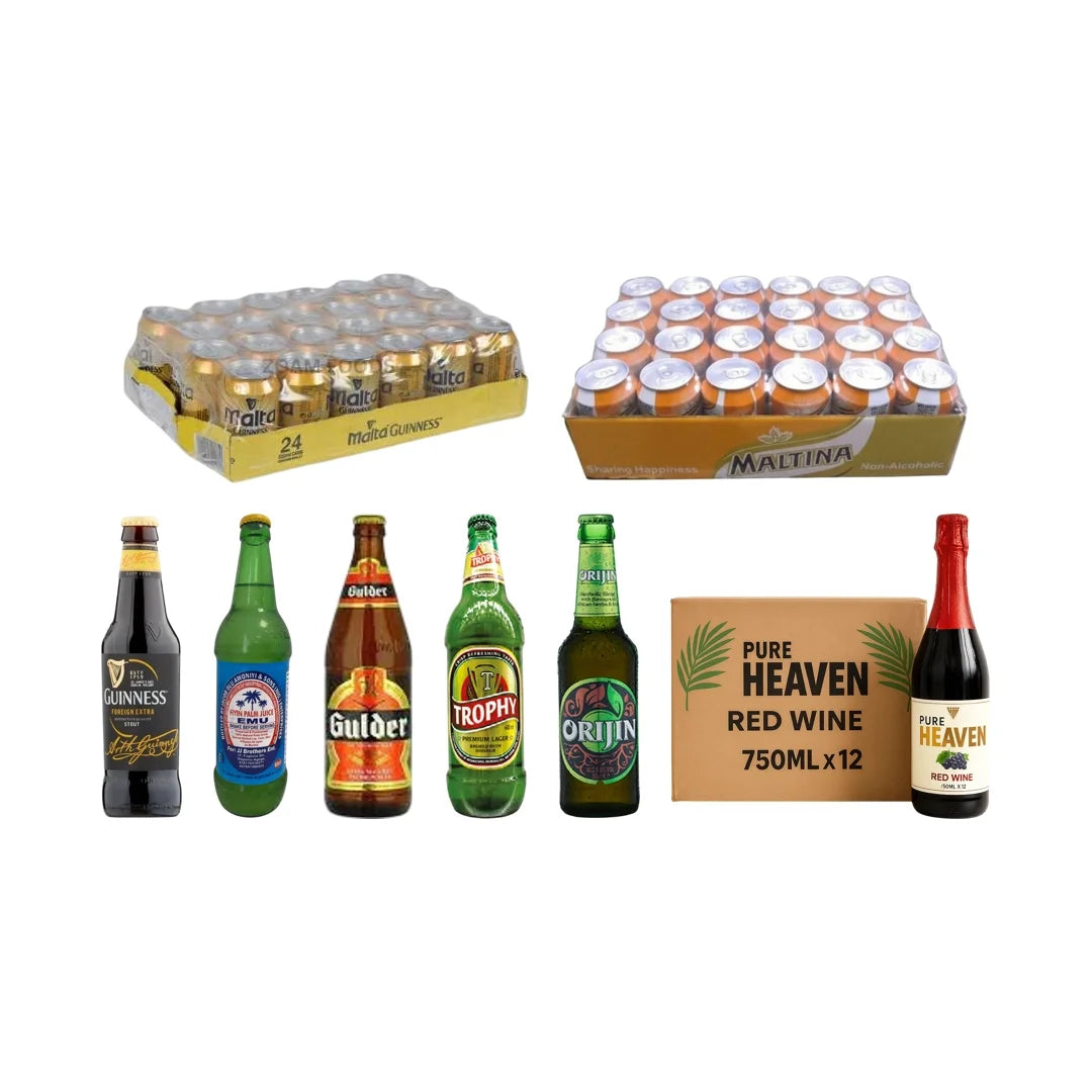 Nigerian Beverage Variety Pack - 96 Drinks Bundle